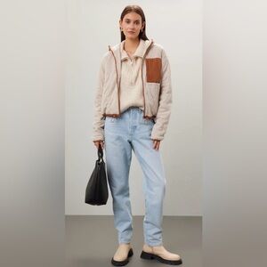 New Spiritual Gangster Quilted Zip Up Coat with Hood Size XS